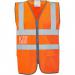 Arco Ultra Orange Zip-Up Hi-Vis Vest L ARC07103