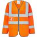 Arco Ultra Orange Long-Sleeve Zip-Up Hi-Vis Vest L ARC08913