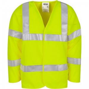 Arco Yellow Long-Sleeve Flame-Retardant Hi-Vis Vest M ARC08919