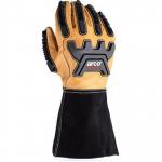 Arco Long-Cuff Leather Cut-Resistant Impact Gloves XL ARC10956