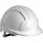 JSP EvoLite White Vented Slip-Ratchet Safety Helmet ARC12371