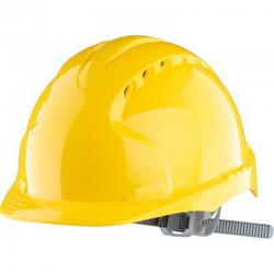 JSP Evo3 Yellow Vented Slip-Ratchet Safety Helmet ARC12604