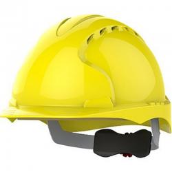 JSP Evo3 Yellow Vented Wheel-Ratchet Safety Helmet ARC12610