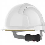 JSP EvoLite White Vented Wheel-Ratchet Safety Helmet ARC13029