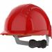 JSP EvoLite Red Vented Wheel-Ratchet Safety Helmet ARC13033
