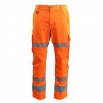 Arco Responsible Orange Hi-Vis Cargo Trousers with Kneepad Pockets 42S ARC13358