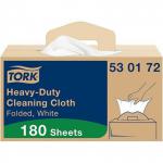 Tork W7 White Folded Heavy Duty Cleaning Cloths Roll in Handy-Box 64m ARC18412