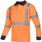 Sioen Lerby Orange Long-Sleeve Hi-Vis Arc-Polo Shirt 5XL ARC30946