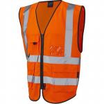 Leo Lynton Orange Zip-Up Hi-Vis Vest XL ARC31537