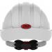 JSP Evo3 White Vented Wheel-Ratchet Helmet + Kier A5742 Logo ARC76295