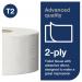 Tork Advanced T2 White Mini Jumbo Toilet Roll 170m (Pack of 12) ARC94881