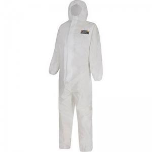 Alpha Solway Alphashield S1BH 1000FR White Chemical Coveralls L
