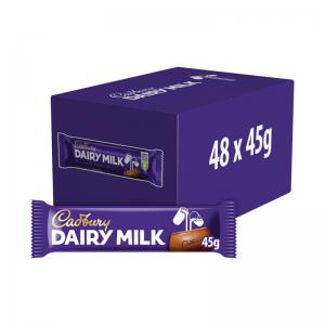 Cadbury Dairy Milk Chocolate Bar 45g 48 Pack 968169 ARN74353