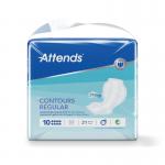 Attends Contours Sanitary Pads Size 10 Regular (Pack of 21) 205532 ATN20552