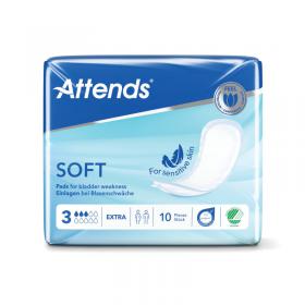 Attends Soft Sanitary Pads Size 3 Extra (Pack of 10) 207260 ATN20725