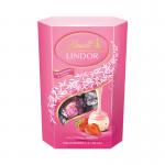 Lindt Lindor Strawberry and Cream Cornet 200g LINDSTRAW AU09761