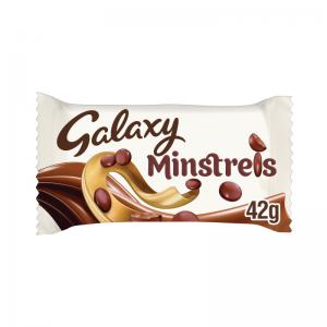 Mars Galaxy Minstrels Milk Chocolate Buttons Bag 42g Pack of 40 100538