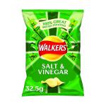 Walkers Salt and Vinegar Crisps 32.5g (Pack of 32) 121795 AU46175