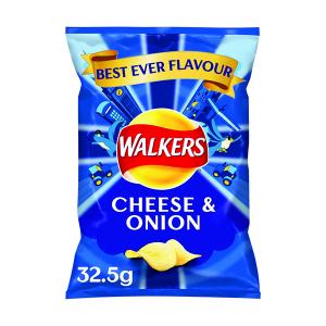 Walkers Cheese and Onion Crisps 32.5g 32 pack 121796 AU69882