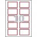 Avery Self-Adh Name Badge 10 Per Sheet WhtRed (Pack of 200) L4786-20 AV00005