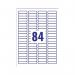 Avery Laser Mini Labels 46mmx11.1mm 84 Per Sheet White (8400 Pack) L7656-100 AV00039