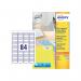 Avery Laser Mini Labels 46mmx11.1mm 84 Per Sheet White (8400 Pack) L7656-100 AV00039