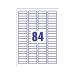 Avery Laser Mini Labels 46mmx11.1mm 84 Per Sheet White (8400 Pack) L7656-100 AV00039