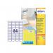 Avery Laser Mini Labels 46mmx11.1mm 84 Per Sheet White (Pack of 8400) L7656-100 AV00039