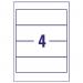 Avery Inkjet LArch Filing Labels 4 Per Sheet Wht (Pack of 100) J8171-25 AV00205