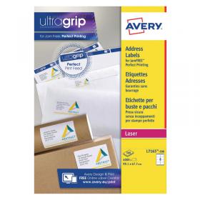 Avery Ultragrip Laser Label 99.1x67.7mm White (Pack of 4000) L7165-500 AV00845