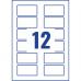 Avery Self Adhesive Name Badge 12 Per Sheet Wht (Pack of 240) L4782-20 AV08685