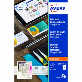 Avery Multipurpose Business Cards Matte White (Pack of 250) C32011-25 AV10414