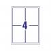 Avery Laser Label Heavy Duty 4 Per Sheet White (Pack of 80) L4774-20 AV10531