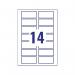 Avery Laser Label Heavy Duty 14 Per Sheet White (Pack of 280) L7063-20 AV10532
