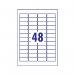 Avery Laser Label Heavy Duty 48 Per Sheet White (Pack of 960) L4778-20 AV10536