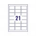 Avery Laser Label Heavy Duty 21 Per Sheet White (Pack of 420) L7060-20 AV10567