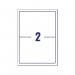 Avery Laser Label Heavy Duty 2 Per Sheet White (Pack of 40) L7068-20 AV10570