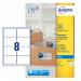 Avery Inkjet Parcel Labels 8 Per Sheet White (Pack of 200) J8165-25 AV10619