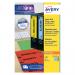 In the image, there are 80 Avery Filing Labels with a size of 200x60mm. Each label has a white background and is printed with Avery Lever Arch Spine Label in clear, bold text. The labels have a rectangular shape and are organized in rows and columns. The design is simple and functional, perfect for organizing and labeling files.