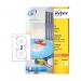 Avery CDDVD Laser Labels 2 Labels per Sheet Classic Size (Pack of 100) L6043-100 AV10629