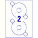Avery CDDVD Laser Labels 2 Labels per Sheet Classic Size (Pack of 100) L6043-100 AV10629