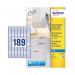 Avery Inkjet Mini Labels 189 Per Sheet White (Pack of 4725) J8658-25 AV10633