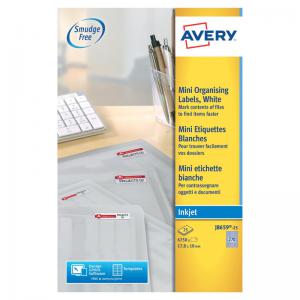 Avery Inkjet Mini Labels 270 Per Sheet White Pack of 6750 J8659-25
