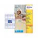 Avery Removable Labels 80 Per Sheet White (Pack of 2000) L4732REV-25 AV10636