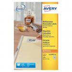 Avery Removable Labels 48 Per Sheet White (Pack of 1200) L4736REV-25 AV10637