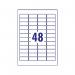 Avery Removable Labels 48 Per Sheet White (Pack of 1200) L4736REV-25 AV10637