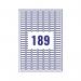 Avery Laser Mini Labels 25.4x10mm 189 per sheet White (47Pack of 25) L4731REV-25 AV10642