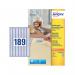 Avery Laser Mini Labels 25.4x10mm 189 per sheet White (Pack of 4725) L4731REV-25 AV10642
