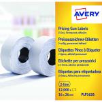 Avery Dennison 2-Line Permanent Label 16x26mm White (Pack of 12000) WP1626 AV11626