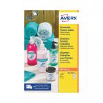 Avery Removable Labels 37mm dia 24 Per Sheet White (Pack of 600) L4851REV-25 AV13413